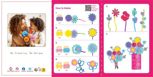 Kreativni set POM POM BUKET - CVEĆE 