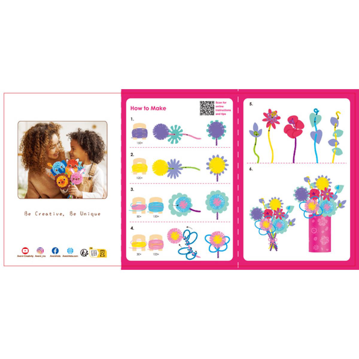 Kreativni set POM POM BUKET - CVEĆE 