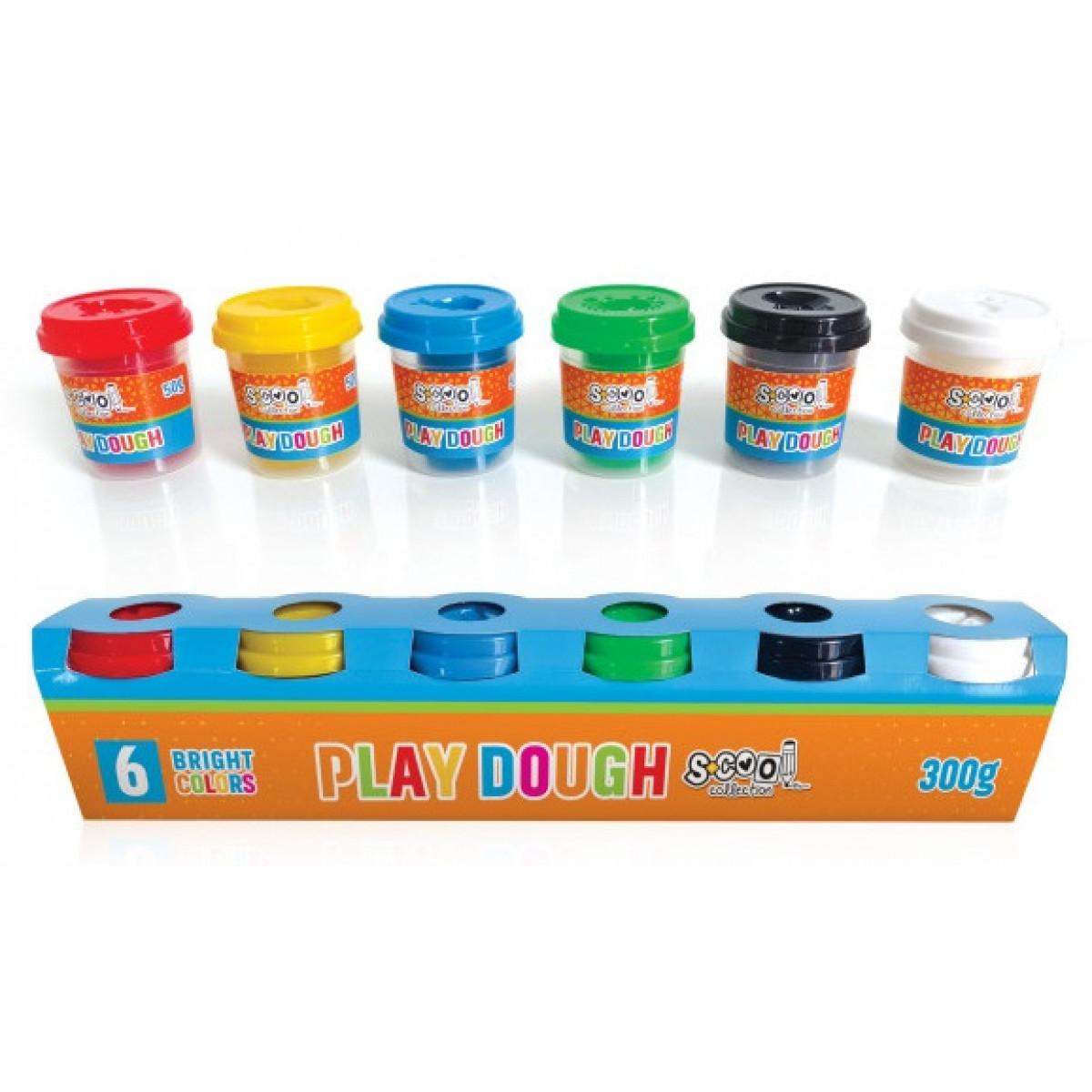 Plastelin šest boja PLAY DOUGH 6x50g 
