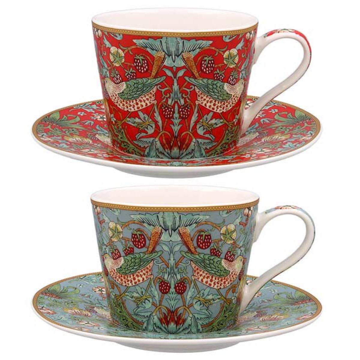 Šolja sa tacnom STRAWBERRY THIEF (dve vrste) 