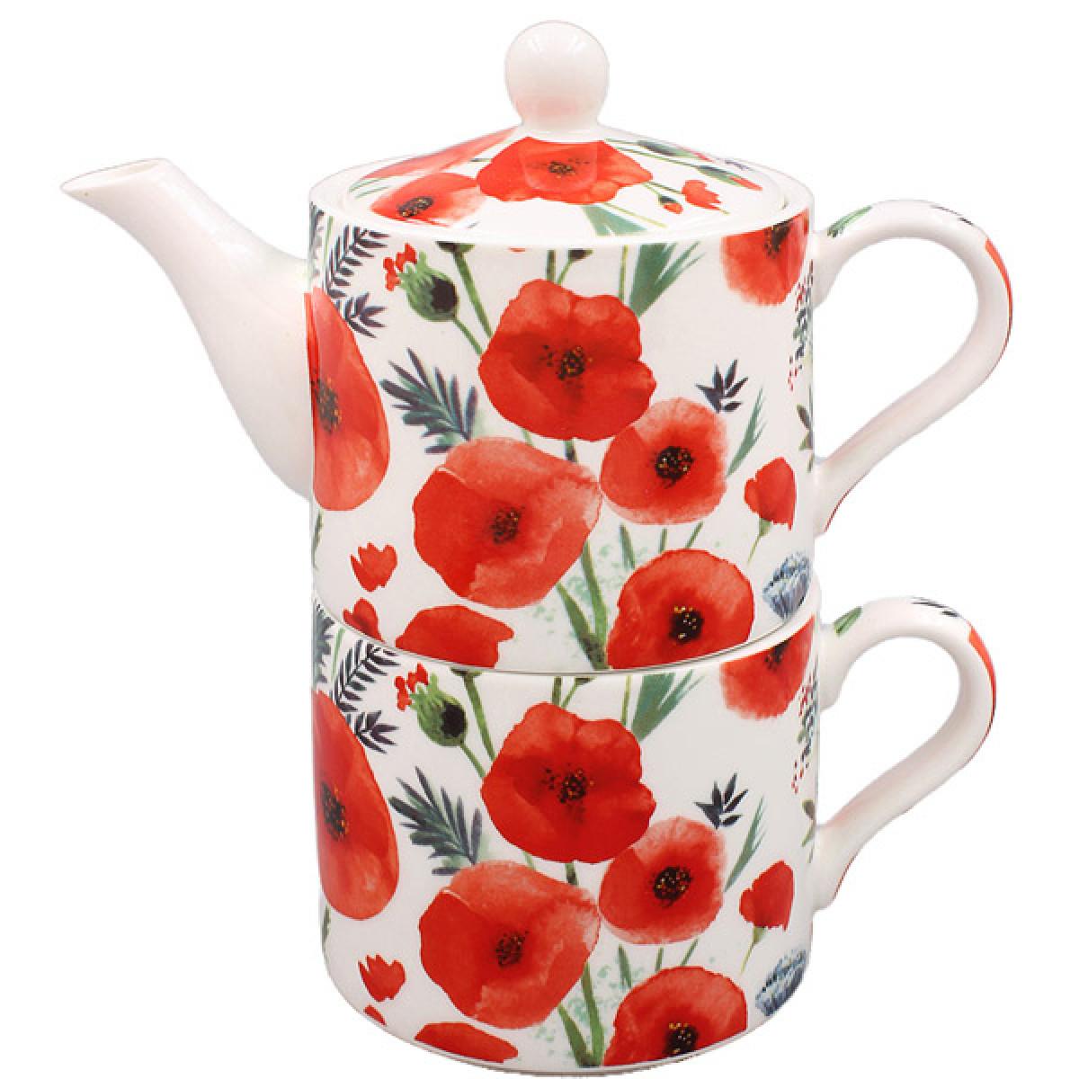 Čajnik i šolja za jednu osobu POPPY 