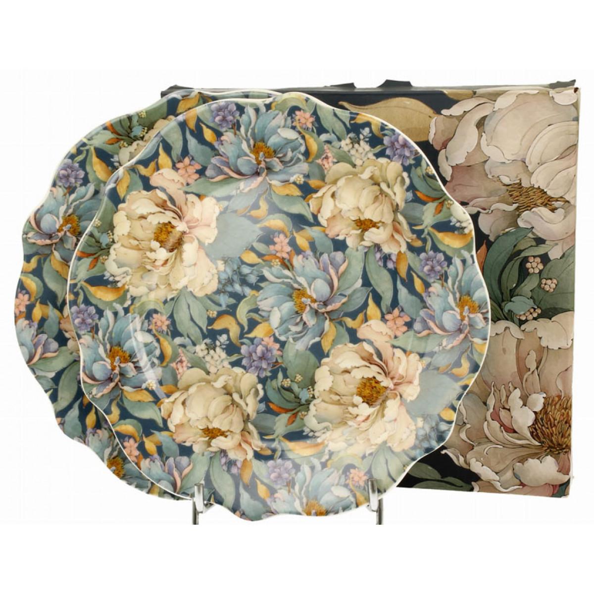 Set dva dezertna tanjira PEONY BLUE 