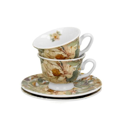 Set 2 šoljice za espresso ROYAL PEONY WHITE 