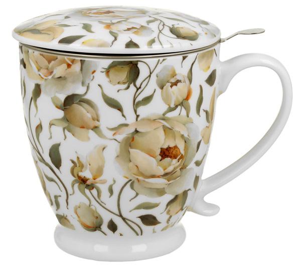Šolja sa infuzerom ENGLISH ROSES WHITE 