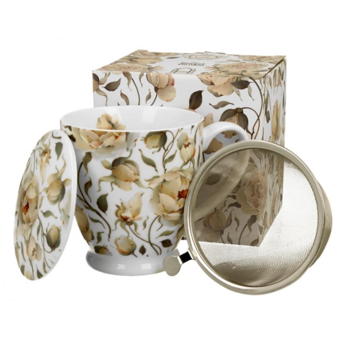 Šolja sa infuzerom ENGLISH ROSES WHITE 