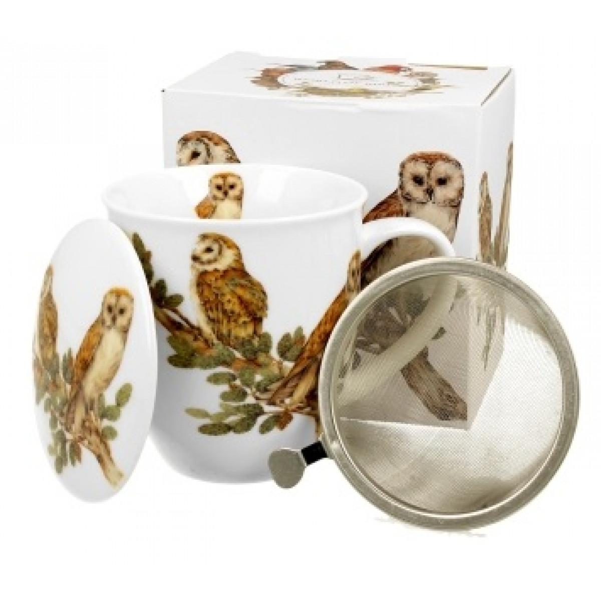 Šolja sa infuzerom BIRD'S WORLD - BARN OWLS 