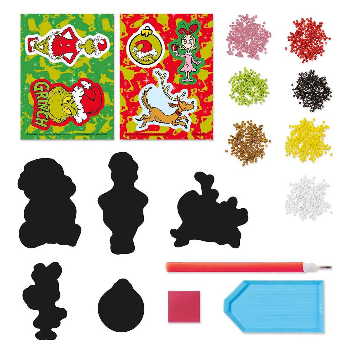 Kreativni set, novogodišnji magnetni ukrasi GRINCH DIAMOND PAINT 