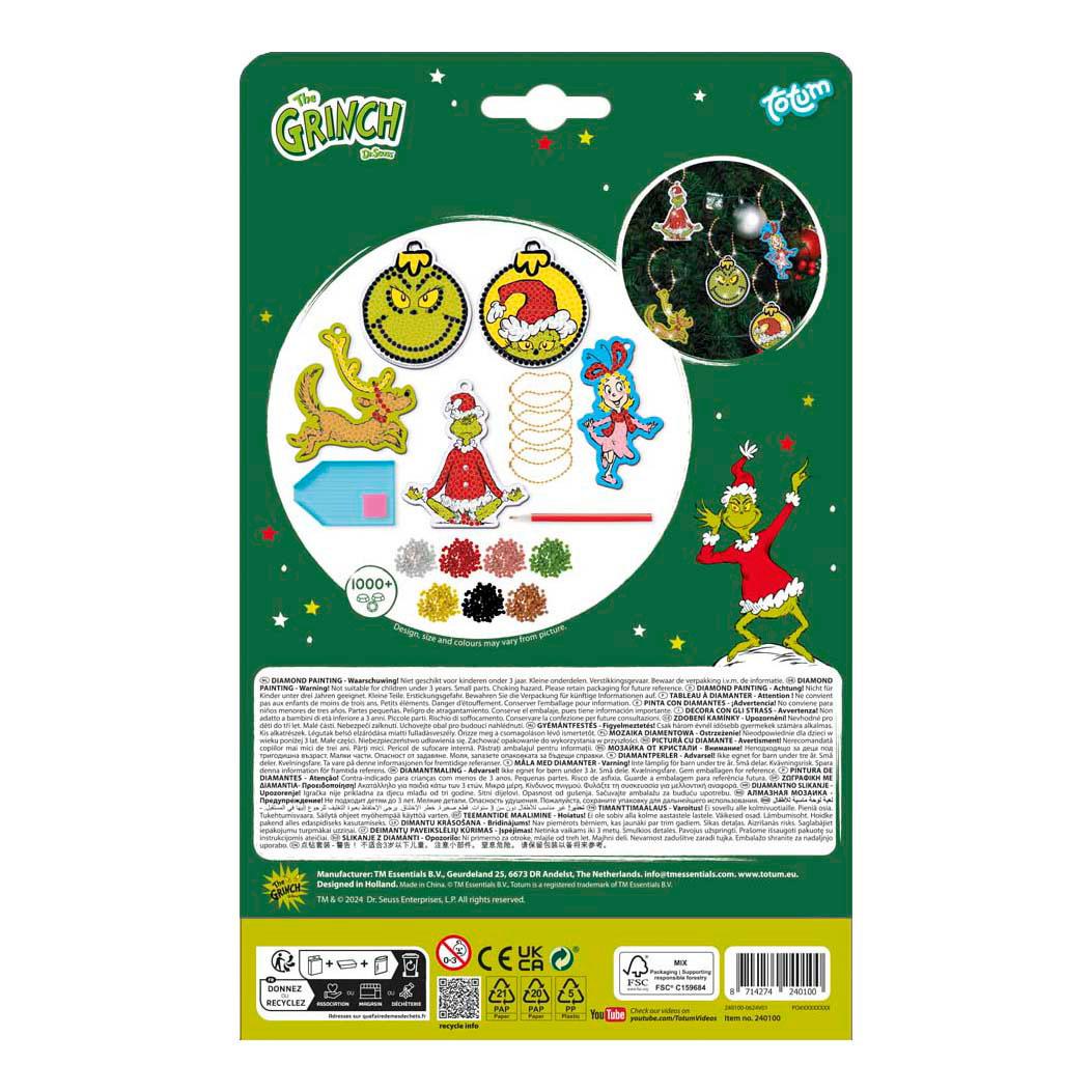 Kreativni set, novogodišnji ukrasi GRINCH DIAMOND PAINT 