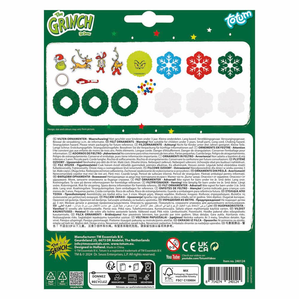Kreativni set, novogodišnji ukrasi GRINCH 