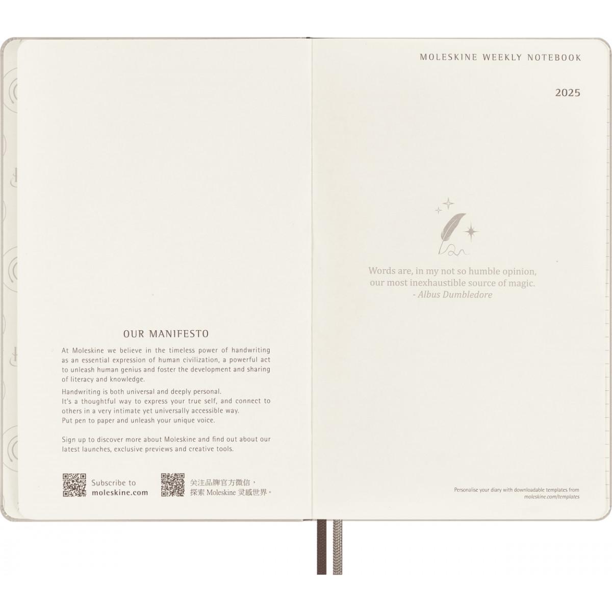 Datumirana (nedeljna) beležnica 2025 MOLESKINE WINGARDIUM Harry Potter 