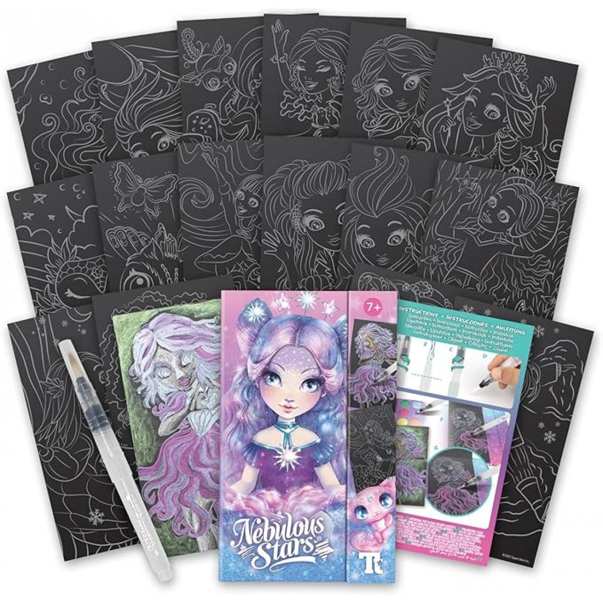 NEBULOUS STARS bojanka akvarel sa crnim listovima 