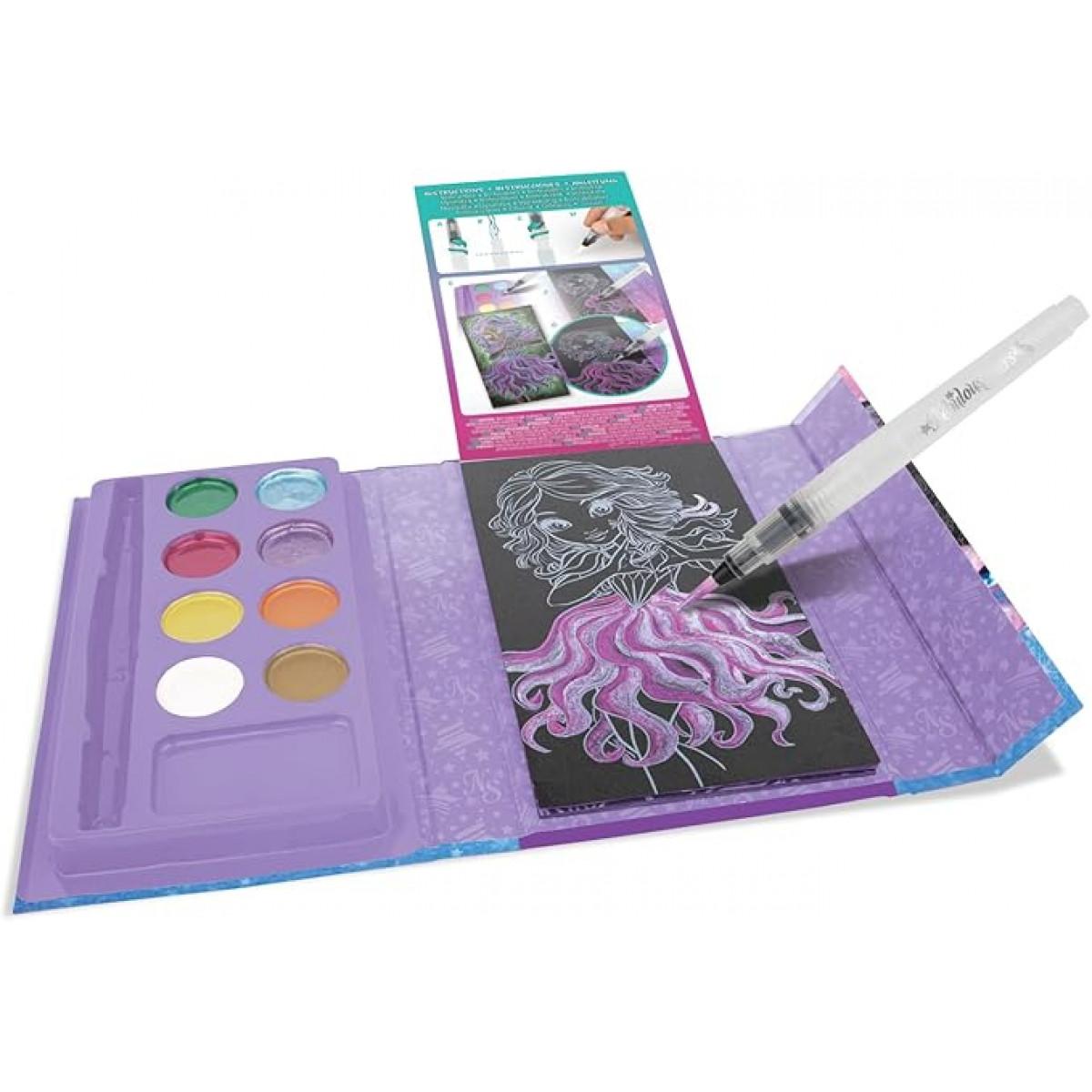 NEBULOUS STARS bojanka akvarel sa crnim listovima 