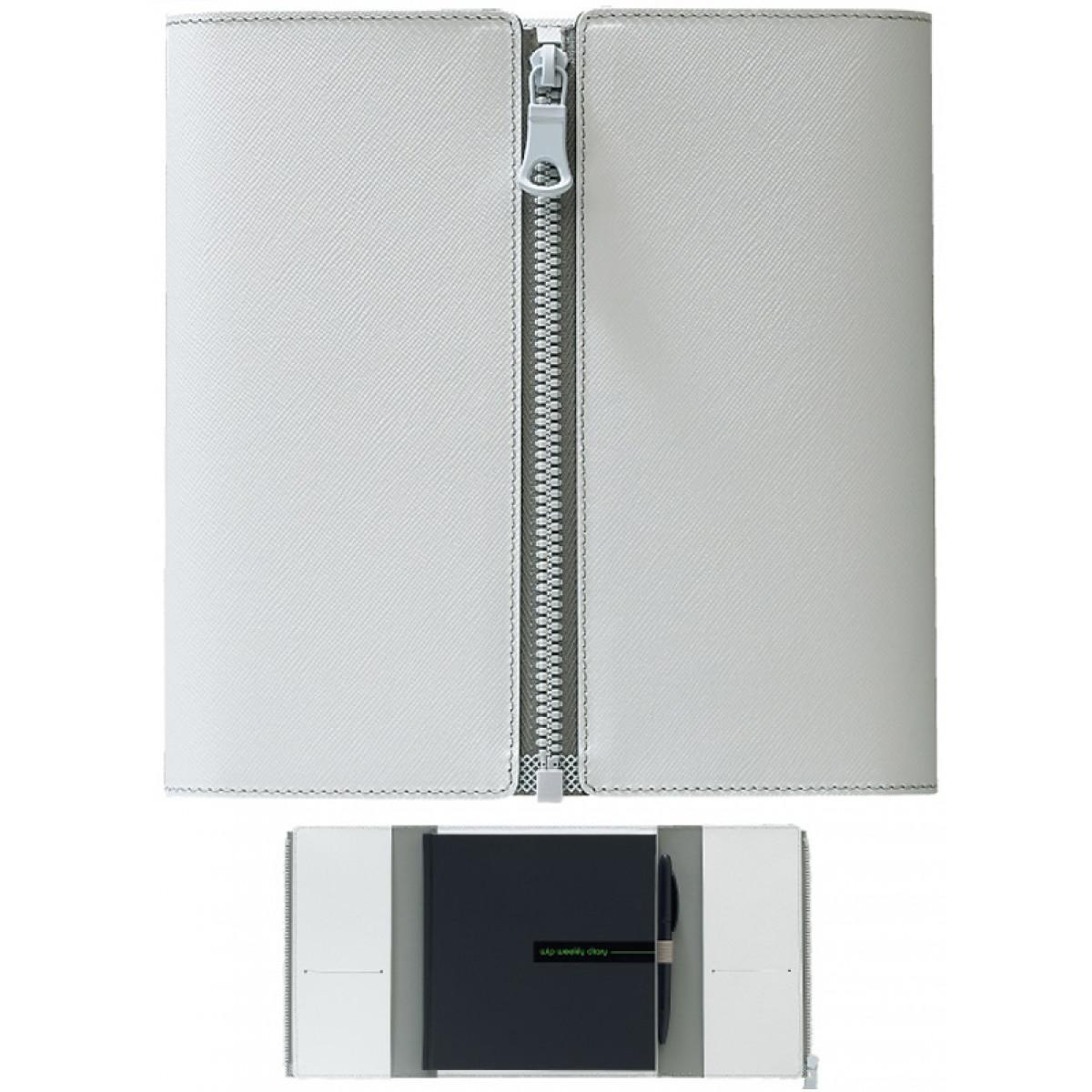 Notes kožni SALLY - svetlo sivi 