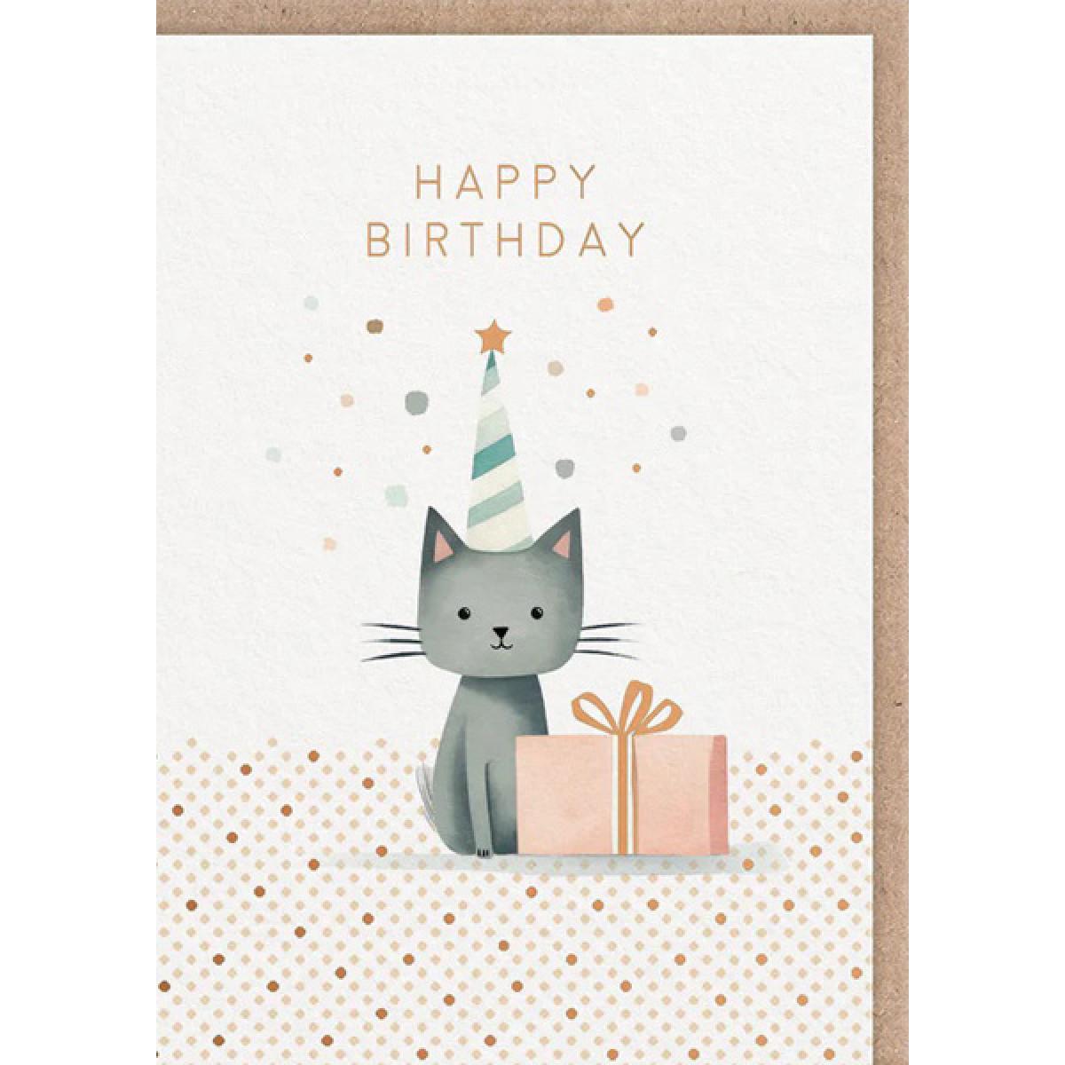 Rođendanska čestitka CAT HAPPY BIRTHDAY 