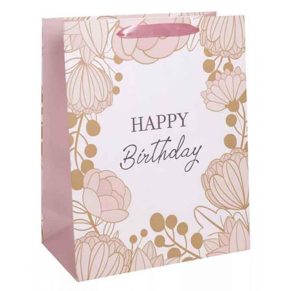 Kesa HAPPY BIRTHDAY IN PINK FLOWERS M 