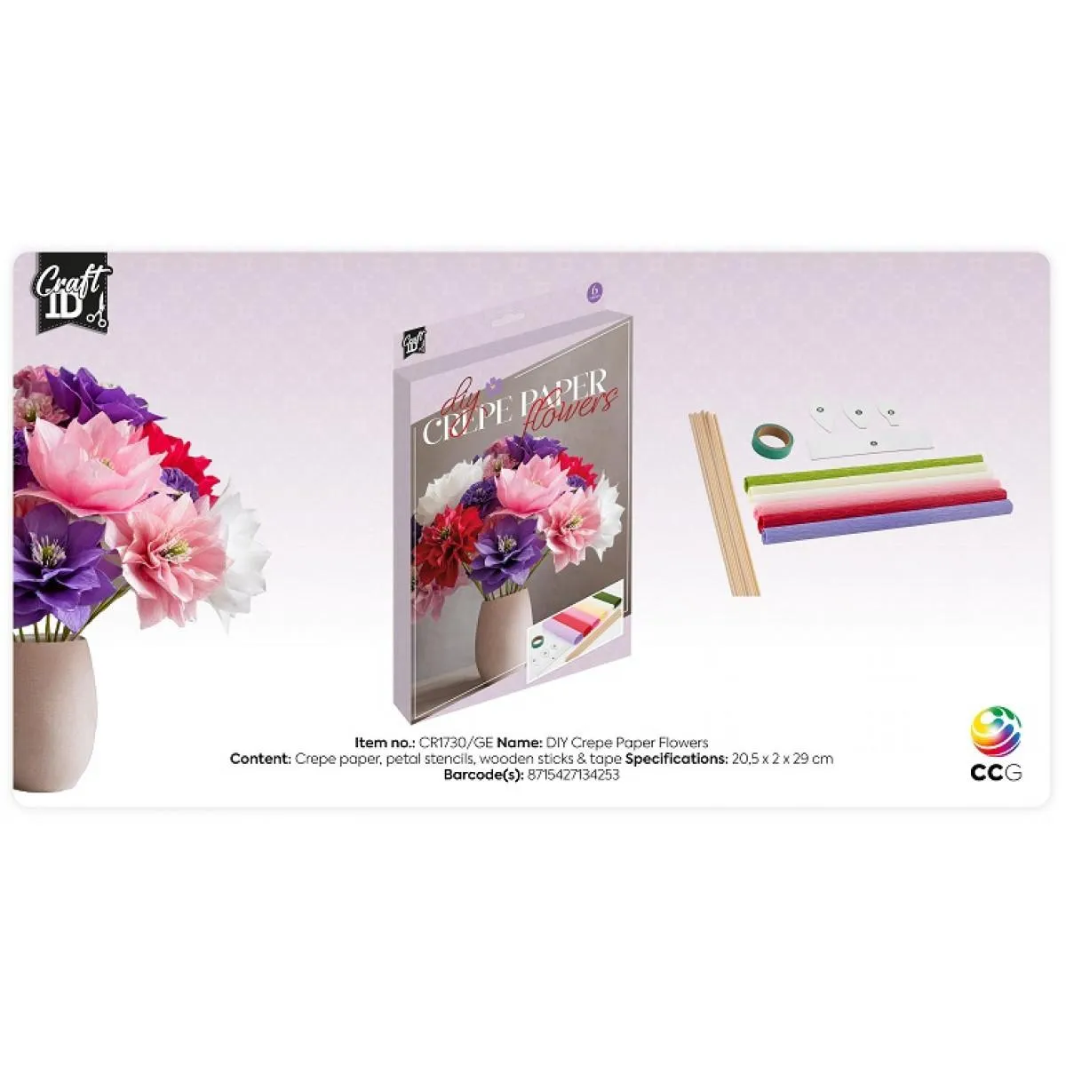 Set za papirne bukete - 6 lista 20x25cm 