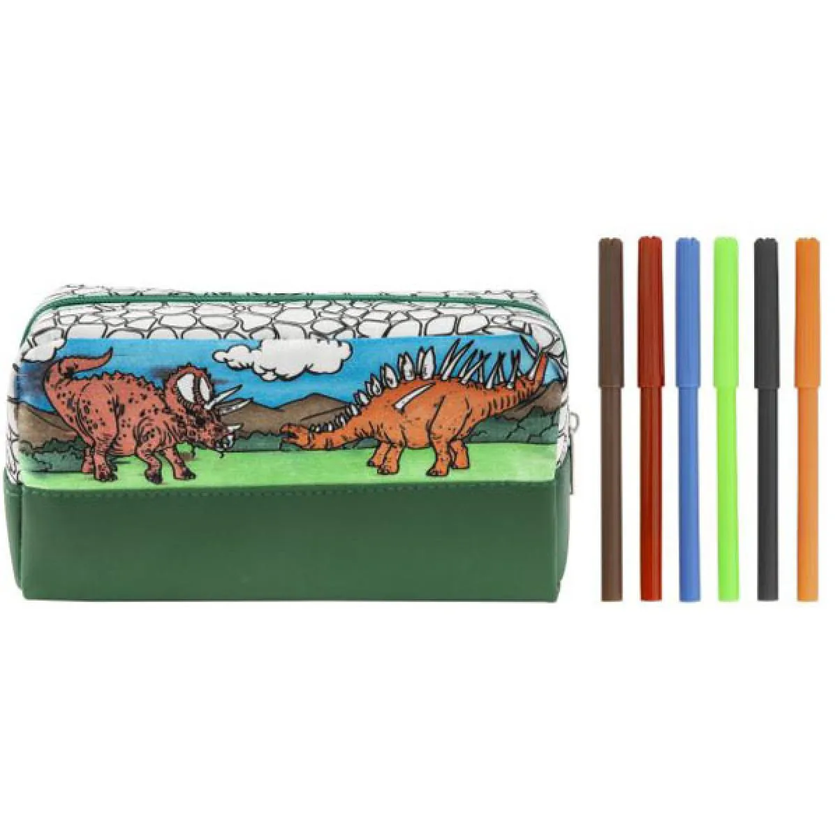 Oboji svoju pernicu DINOSAURUS + 6 flomastera 