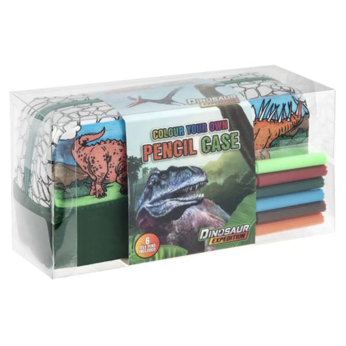 Oboji svoju pernicu DINOSAURUS + 6 flomastera 