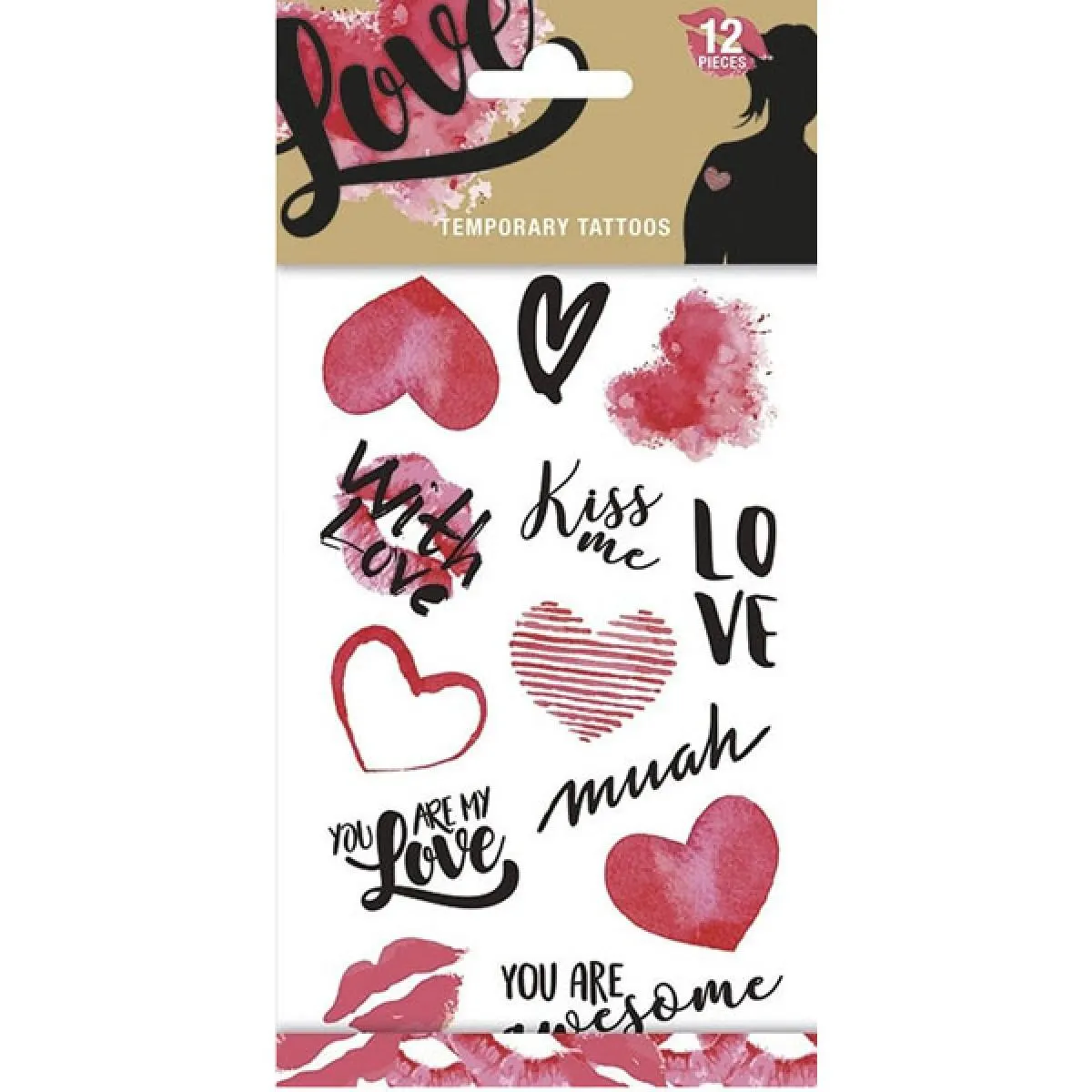 Set privremenih tetovaža  LOVE 