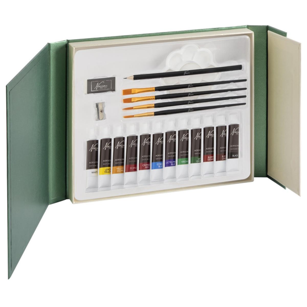 Set akrilnih boja i četkica - 21 kom 