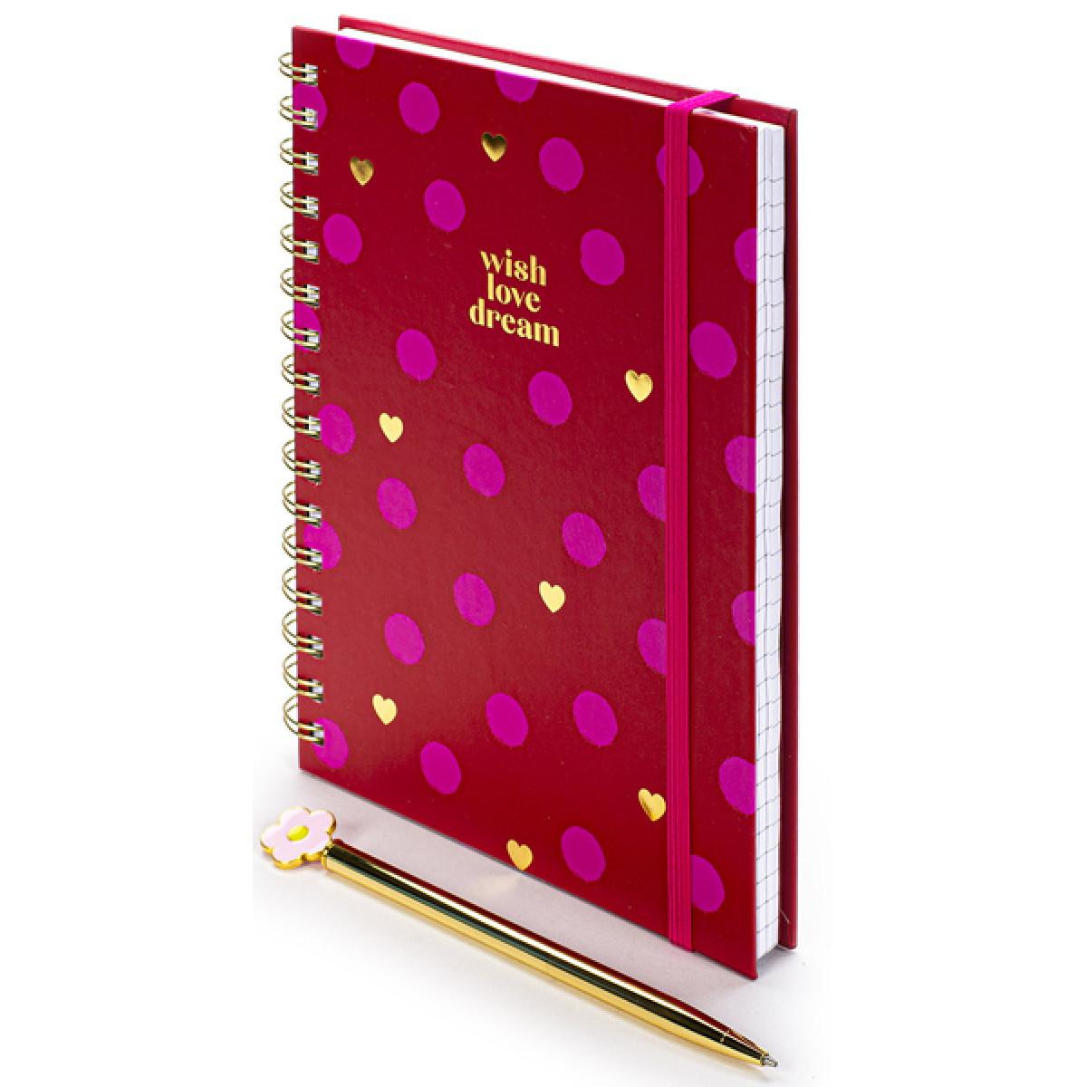 Notes na linije sa olovkom WISH, LOVE, DREAM 