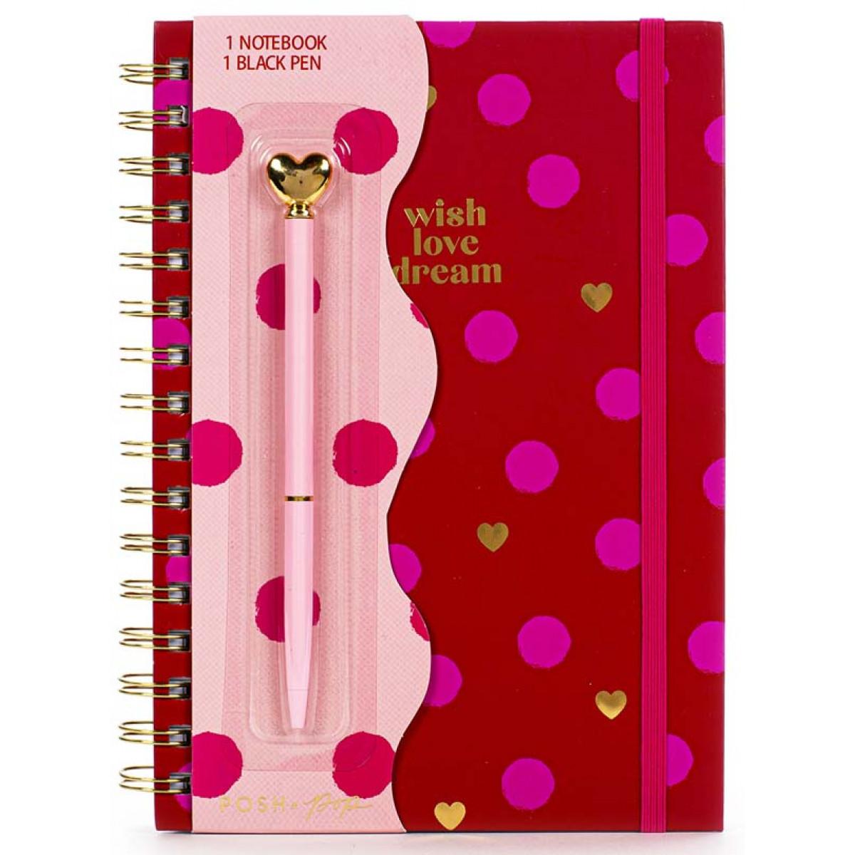 Notes na linije sa olovkom WISH, LOVE, DREAM 