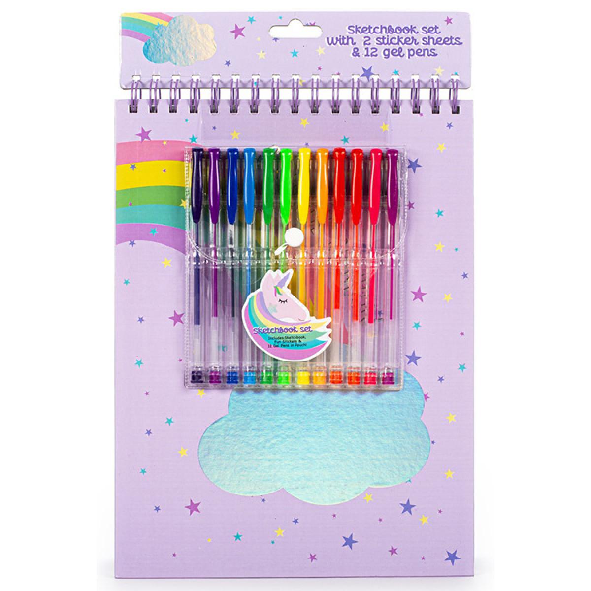 Blok za crtanje sa deset gel olovaka 