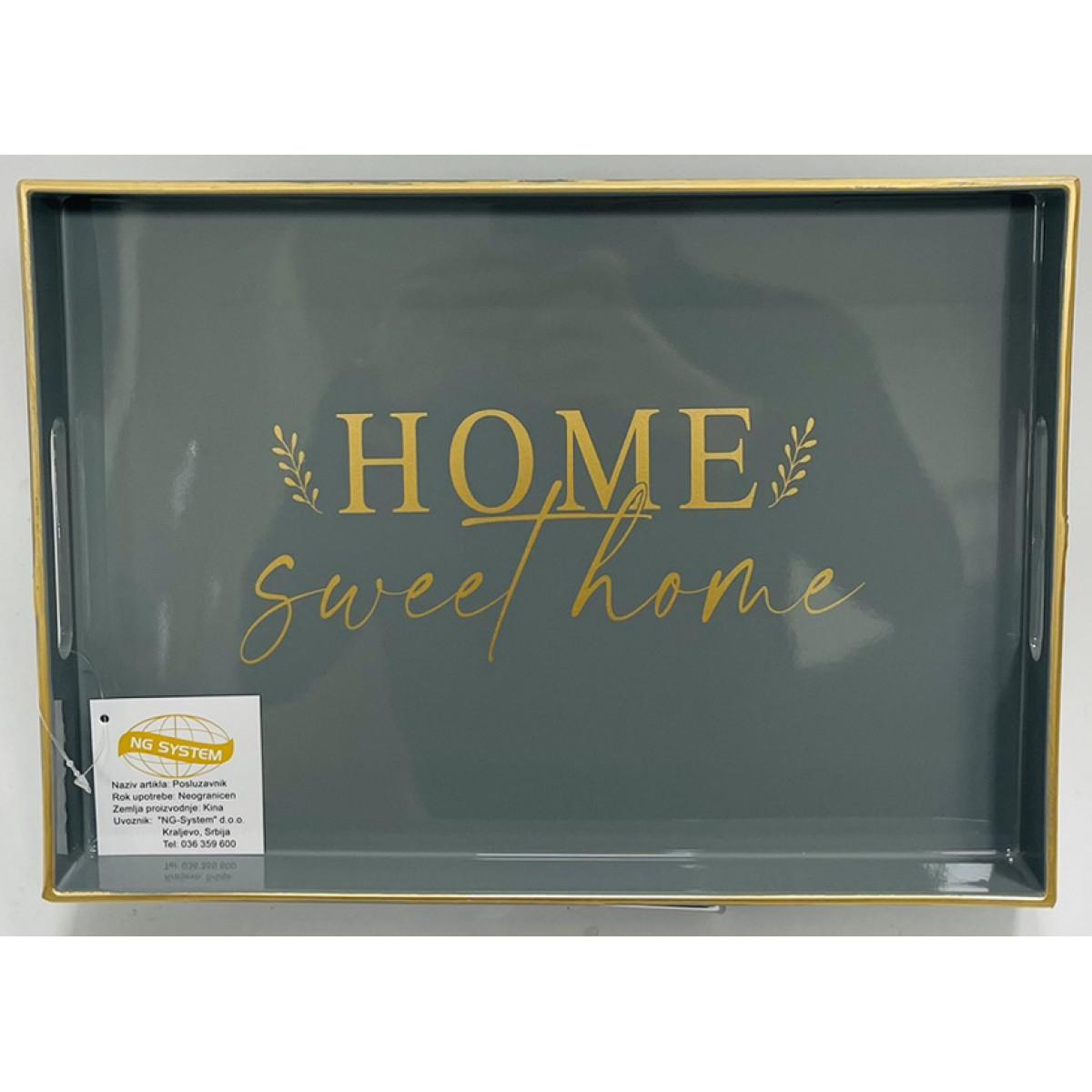Poslužavnik pravougaoni HOME SWEET HOME 