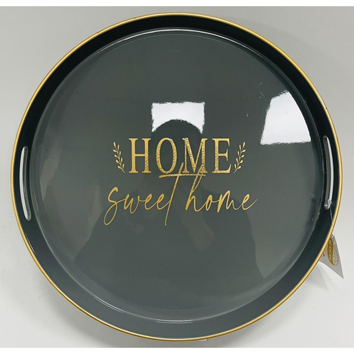 Poslužavnik okrugli HOME SWEET HOME 