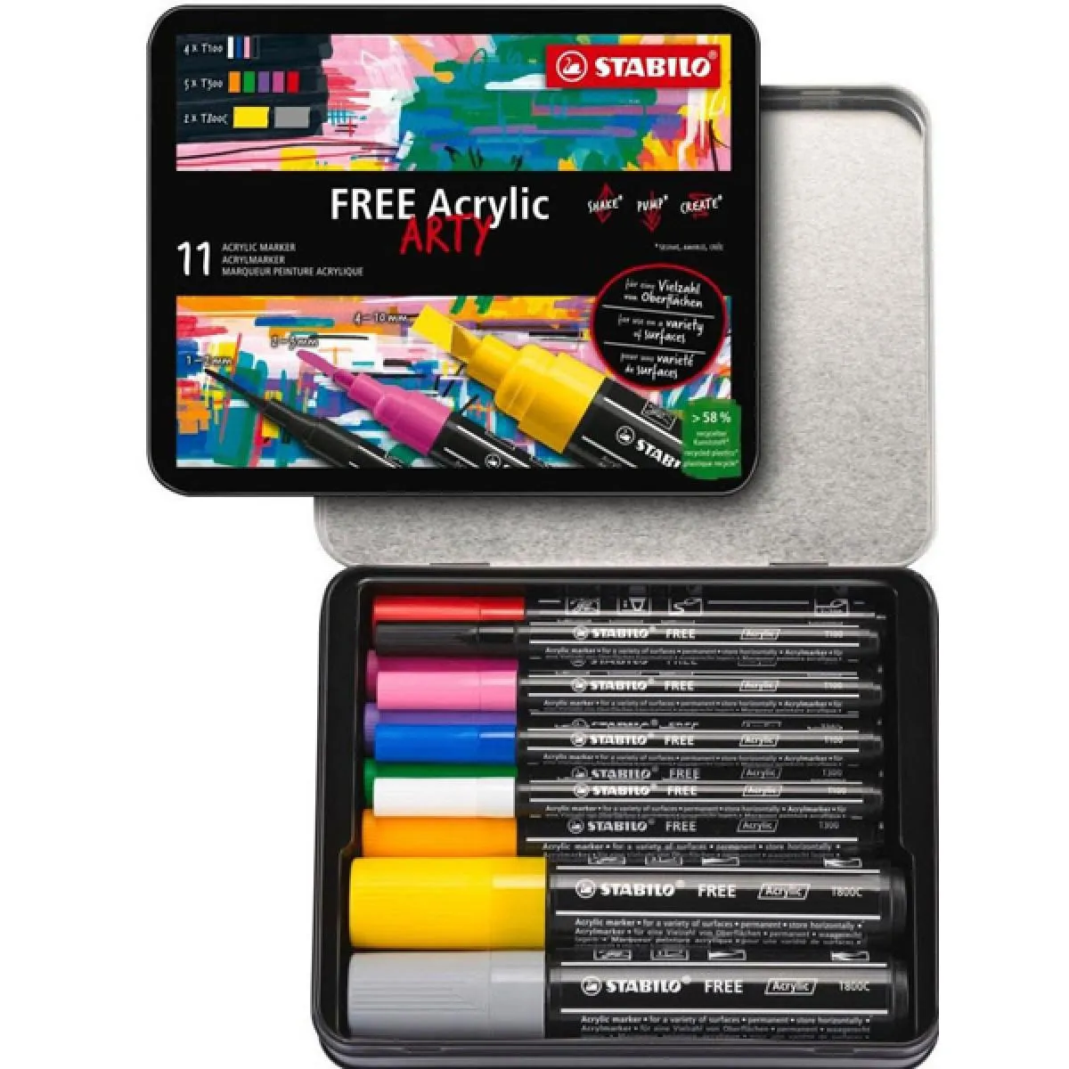 STABILO FREE set markera na vodenoj bazi 11kom 