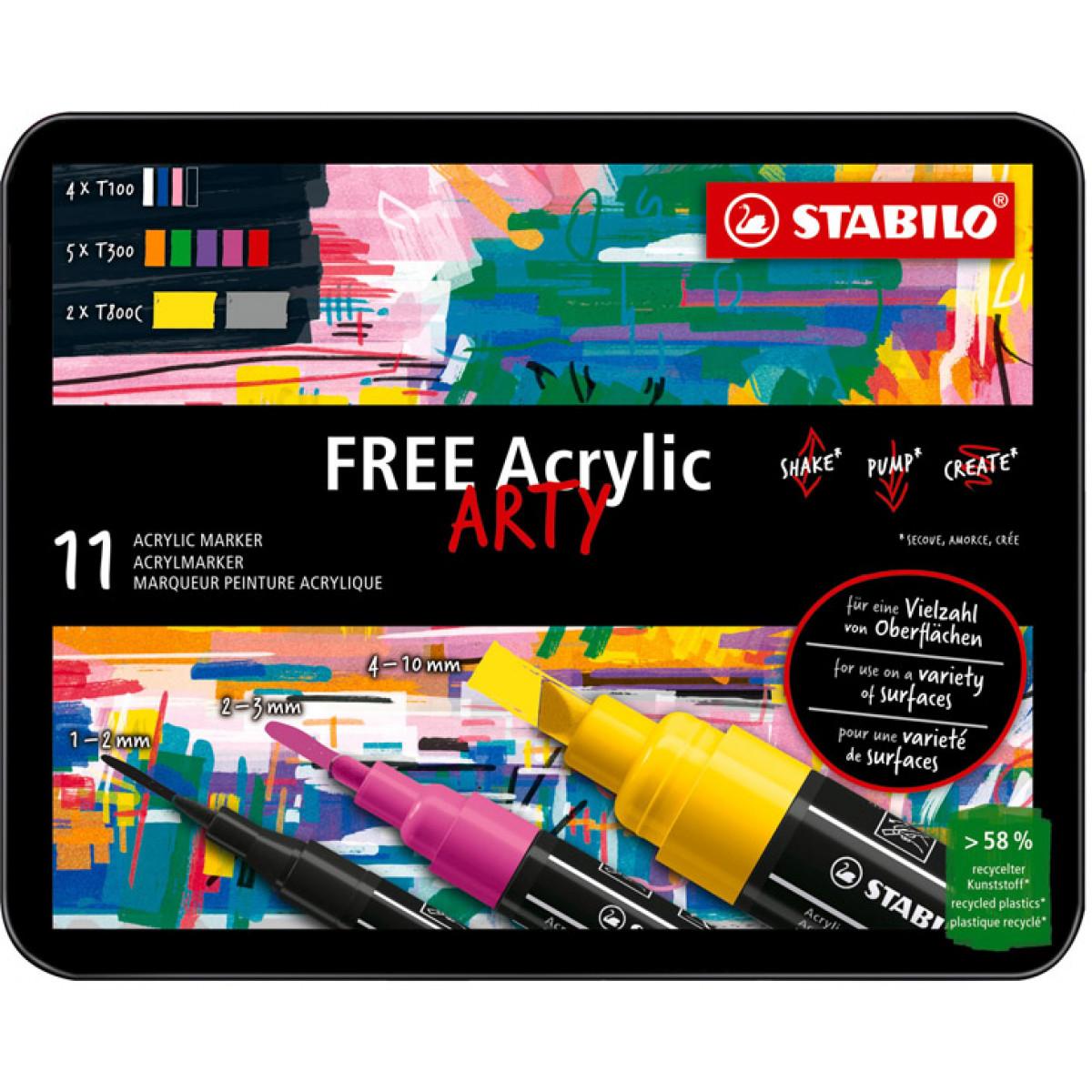 STABILO FREE set markera na vodenoj bazi 11kom 