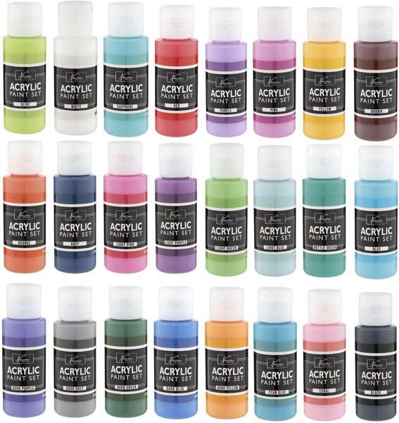 Set akrilnih boja sa četkicama 