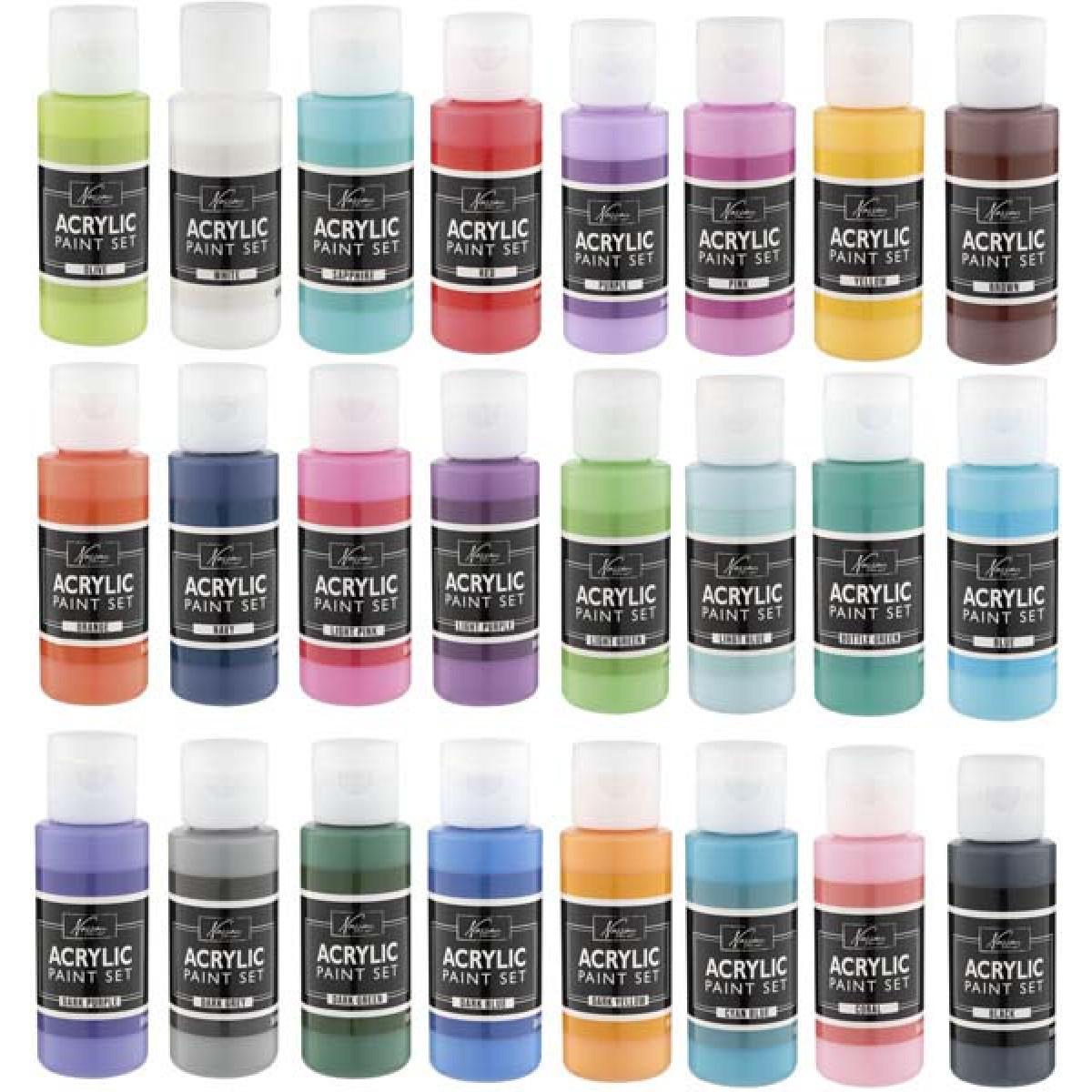 Set akrilnih boja sa četkicama 