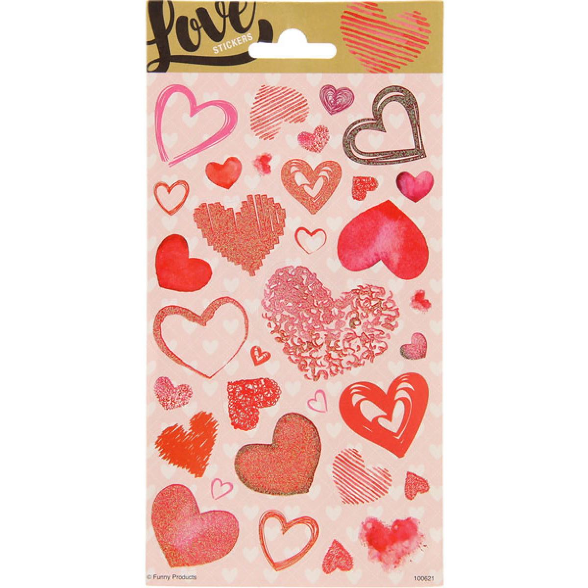 Set stikera LOVE HEARTS 