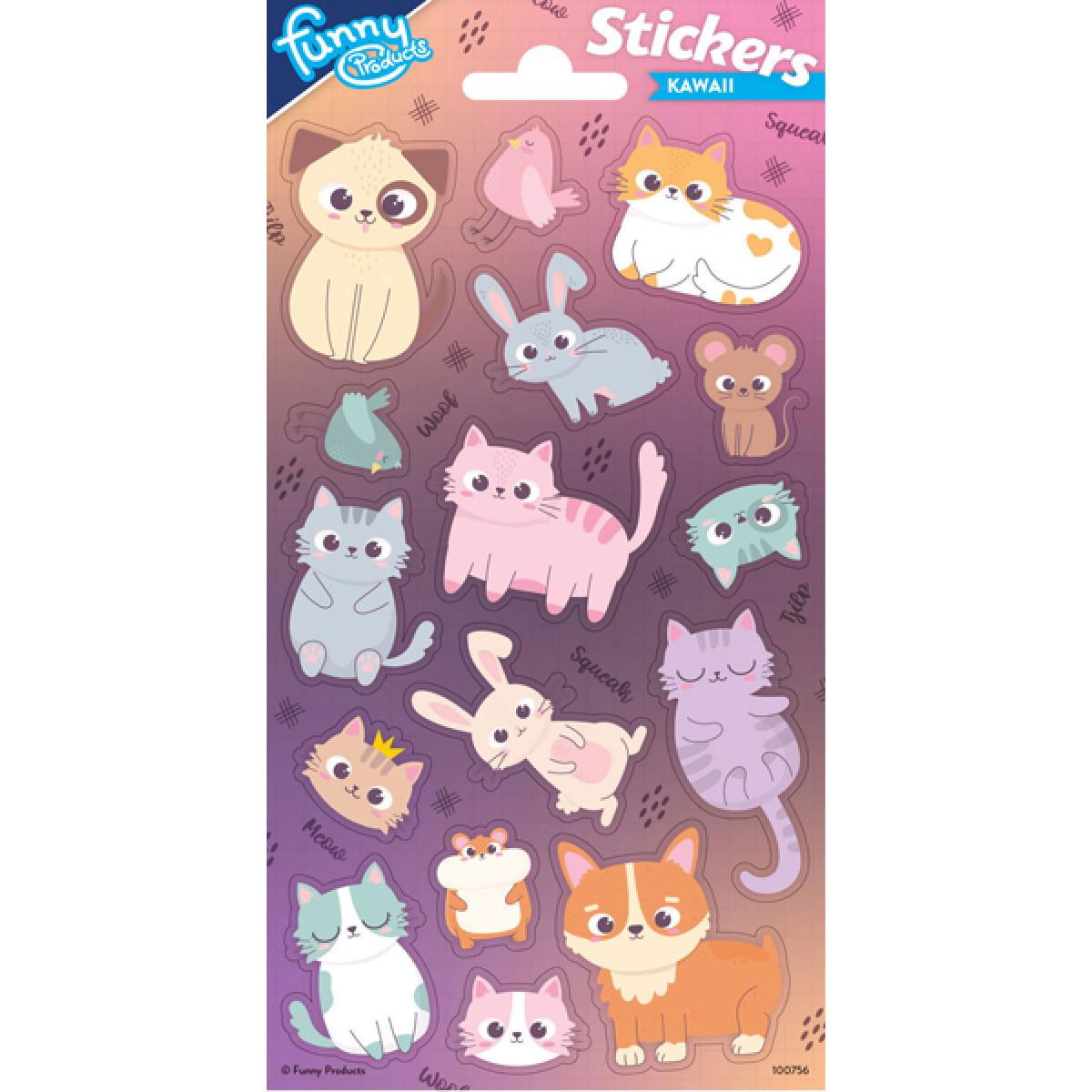 Set stikera ANIMALS - KAWAII 