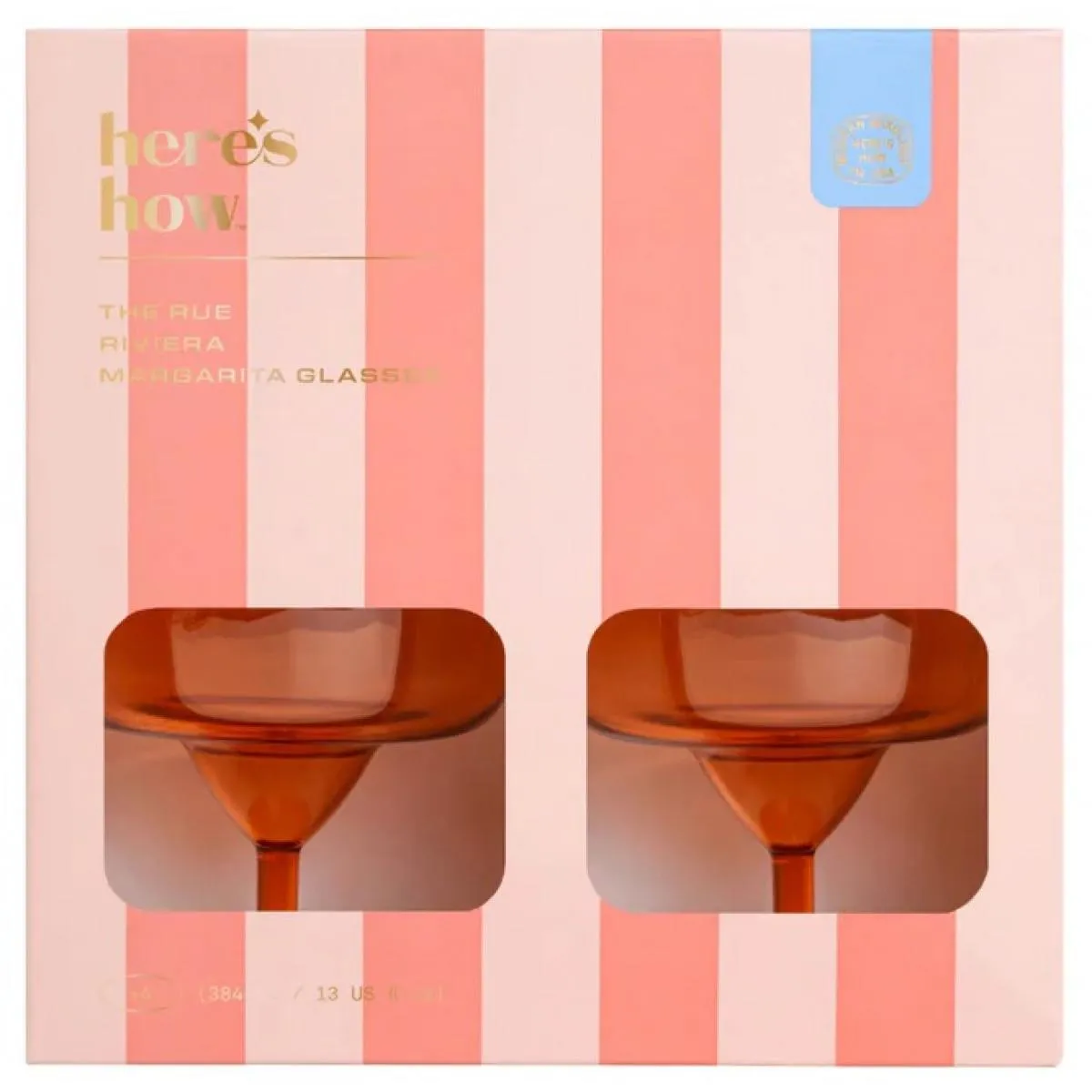 Set četiri čaše za margaritu ORANGE 