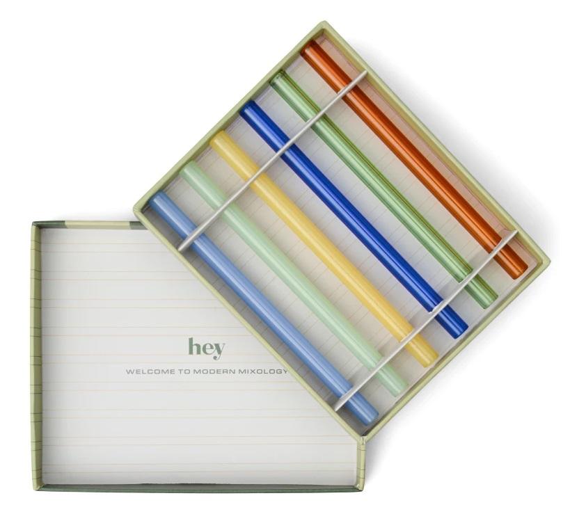 Set šest slamčica u boji 