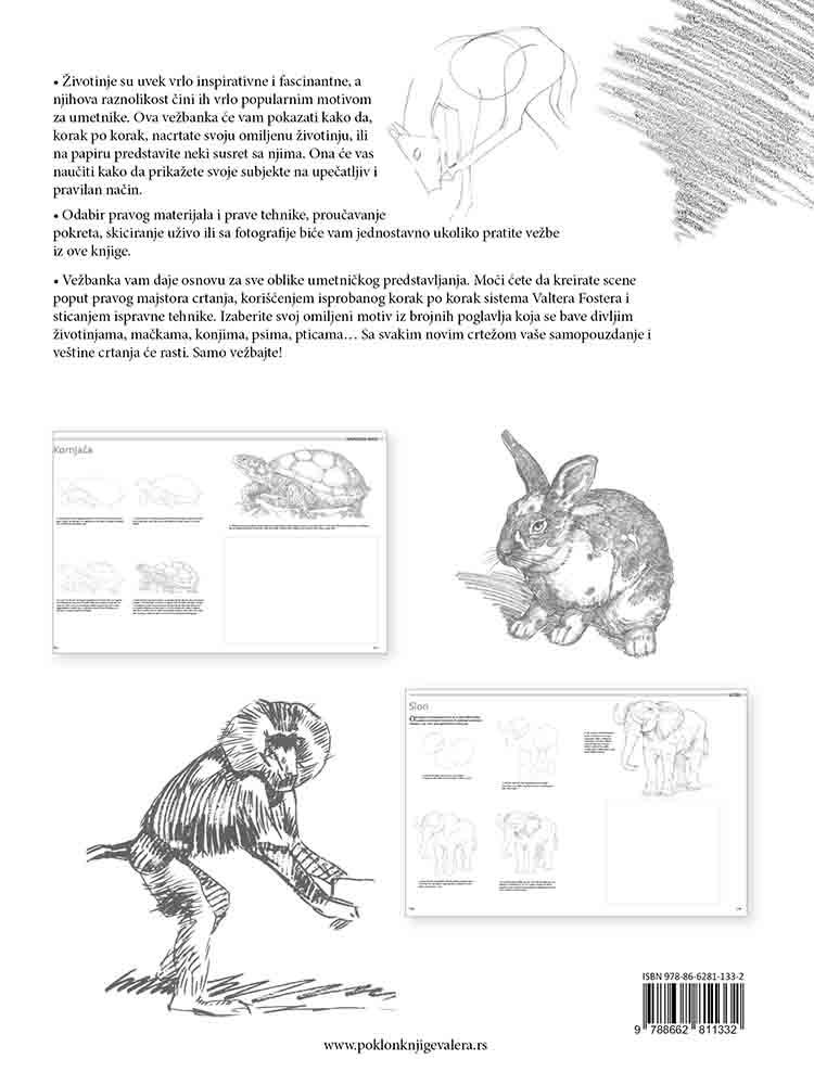 VEŽBANKA ZA VELIKU ŠKOLU CRTANJA ŽIVOTINJA 