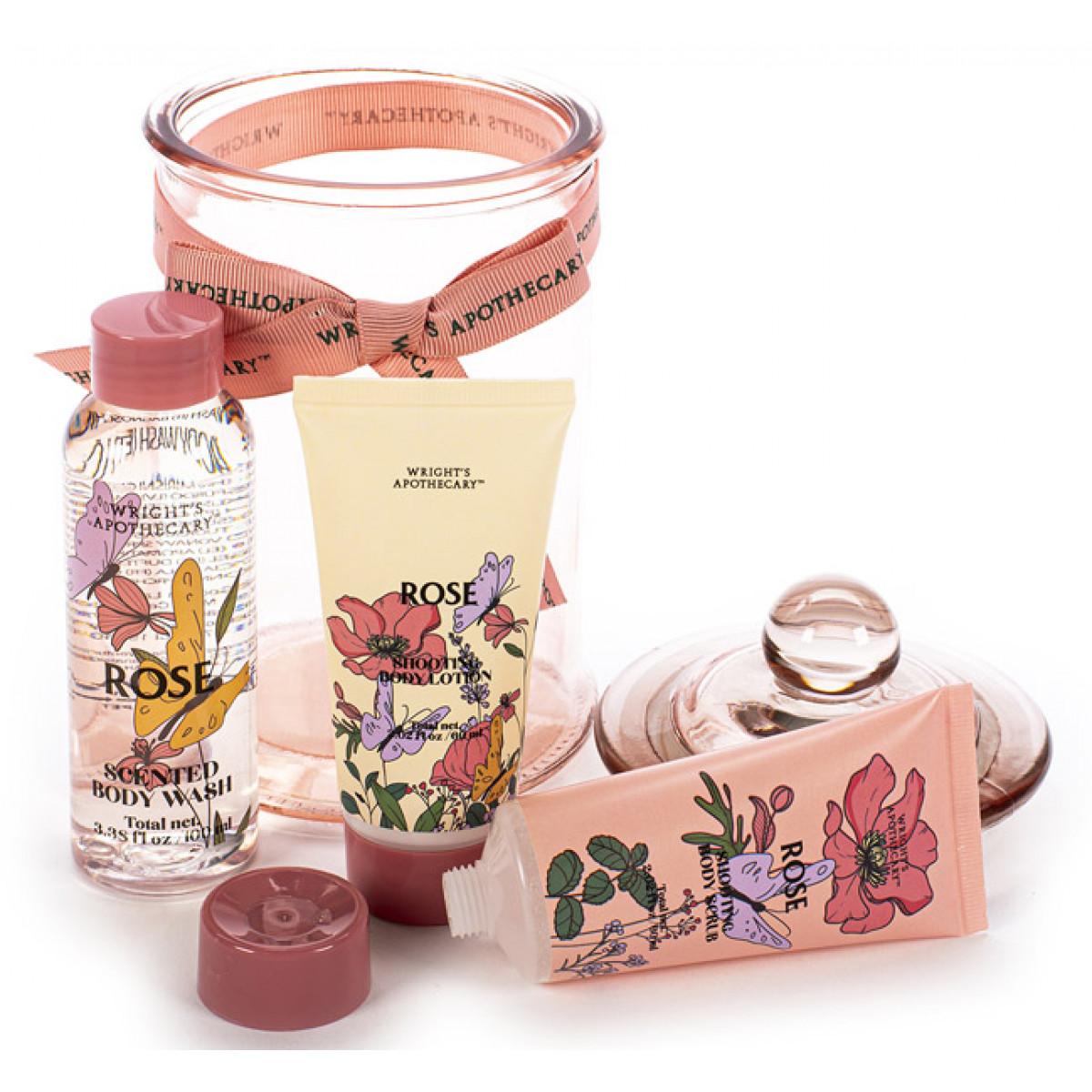 Kozmetički set piling, kupka i losion ROSE 