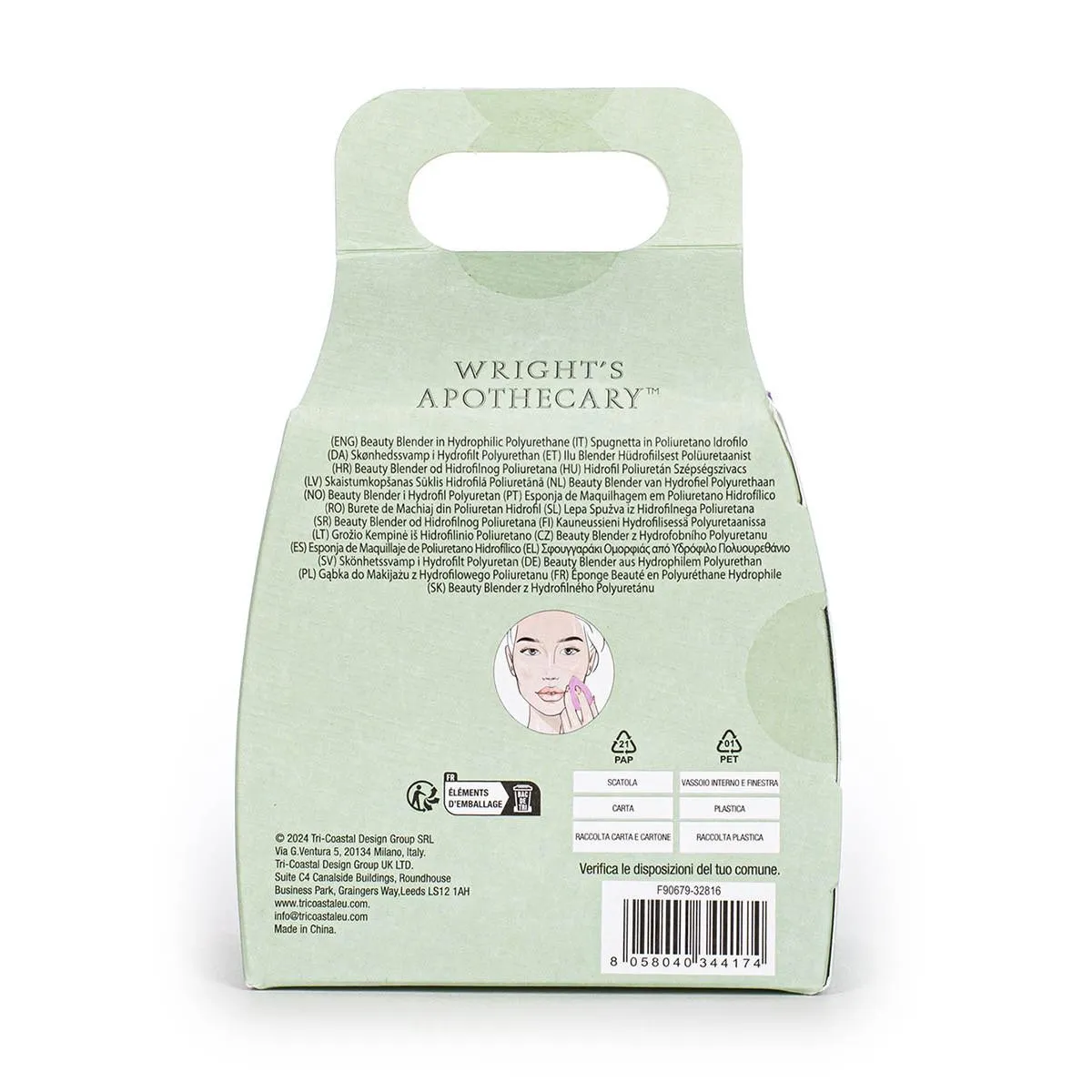 Set sunđera za šminkanje WRIGHT'S APOTHECARY 