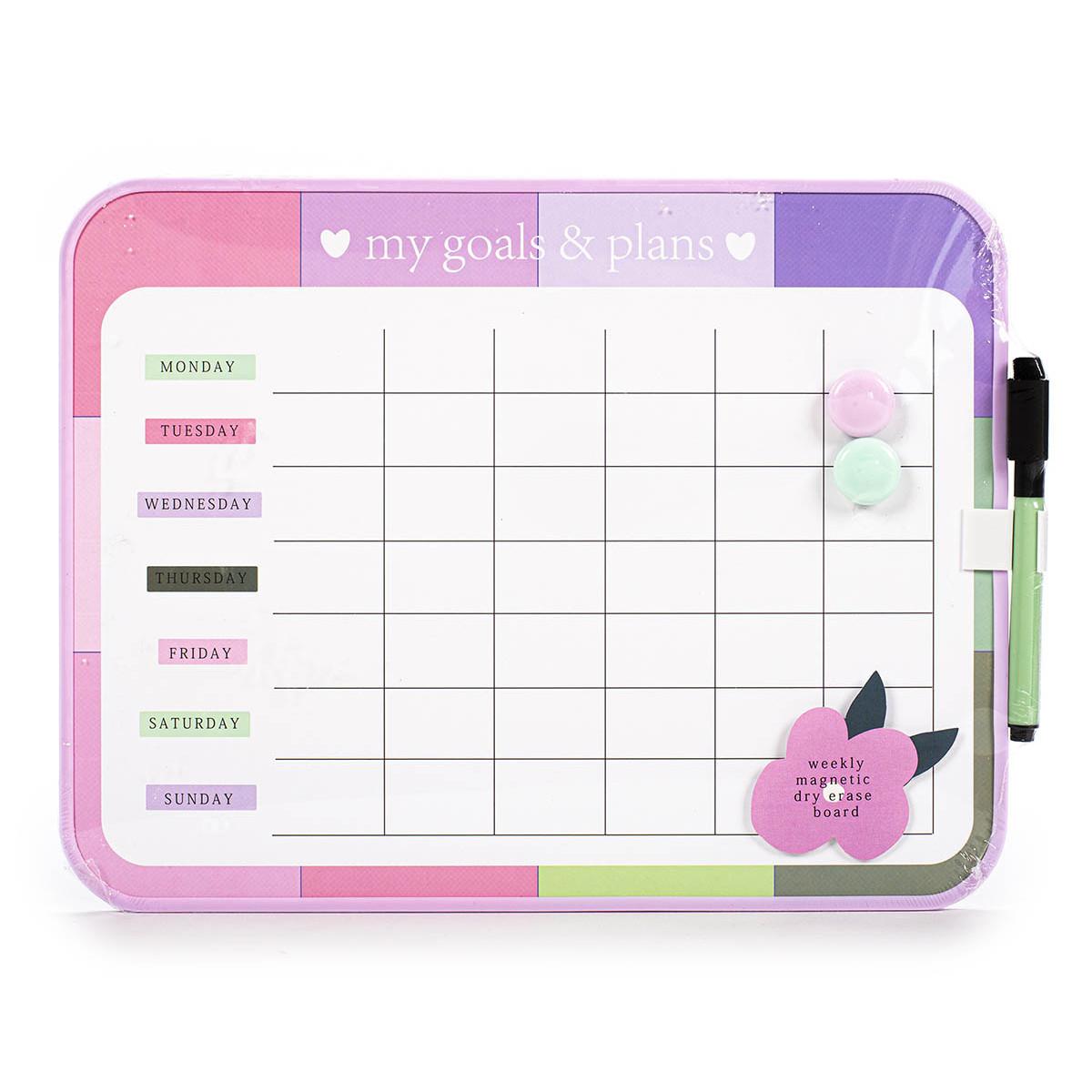 Magnetni nedeljni planer, suvo brisanje MY GOALS 