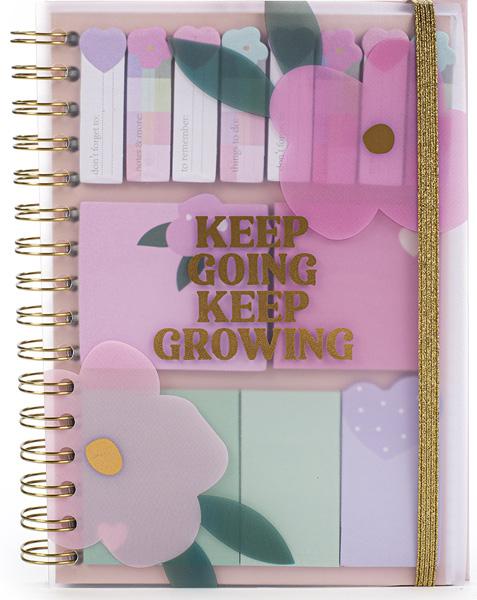 Notes sa spiralom A5 na linije KEEP GROWING 