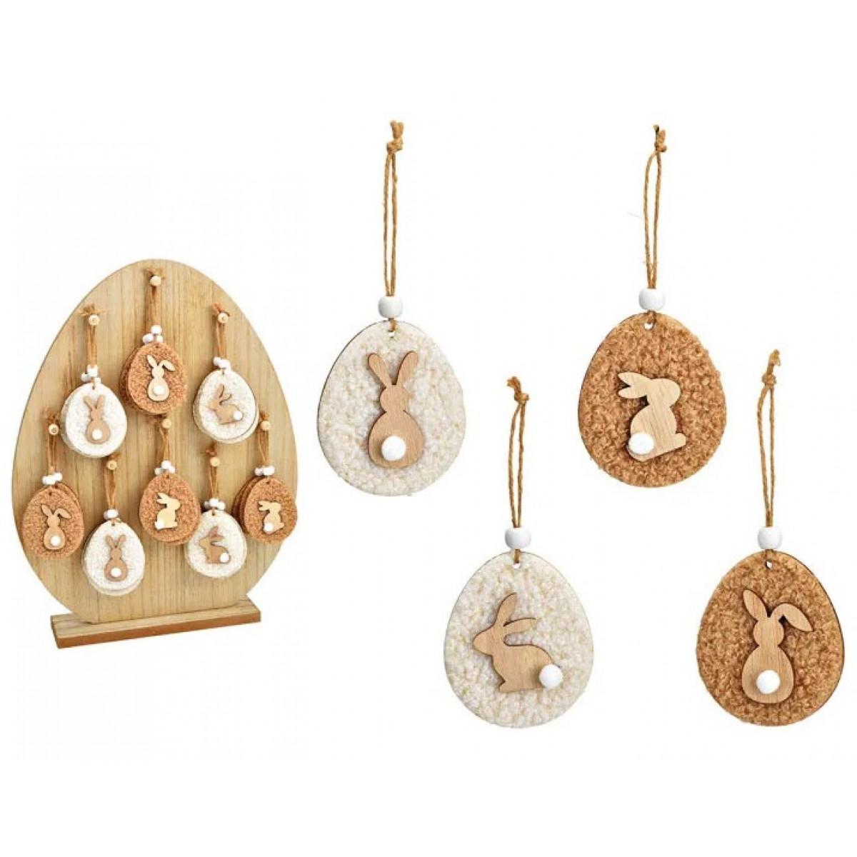 Uskršnji ukras JAJE NATUR 6x7cm (četiri vrste) 