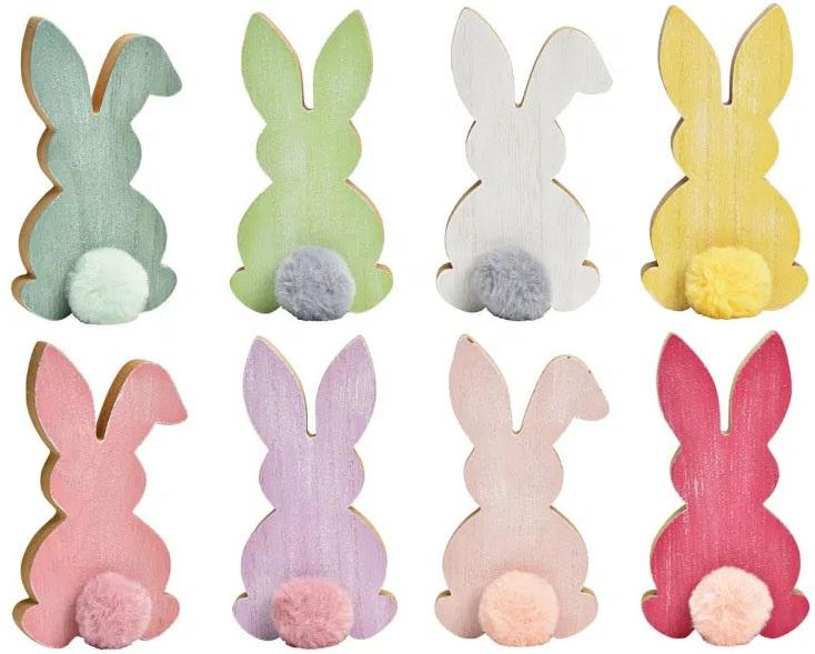 Uskršnji ukras ZEKA SA PUFNOM 8x4x16cm (osam vrsta) 