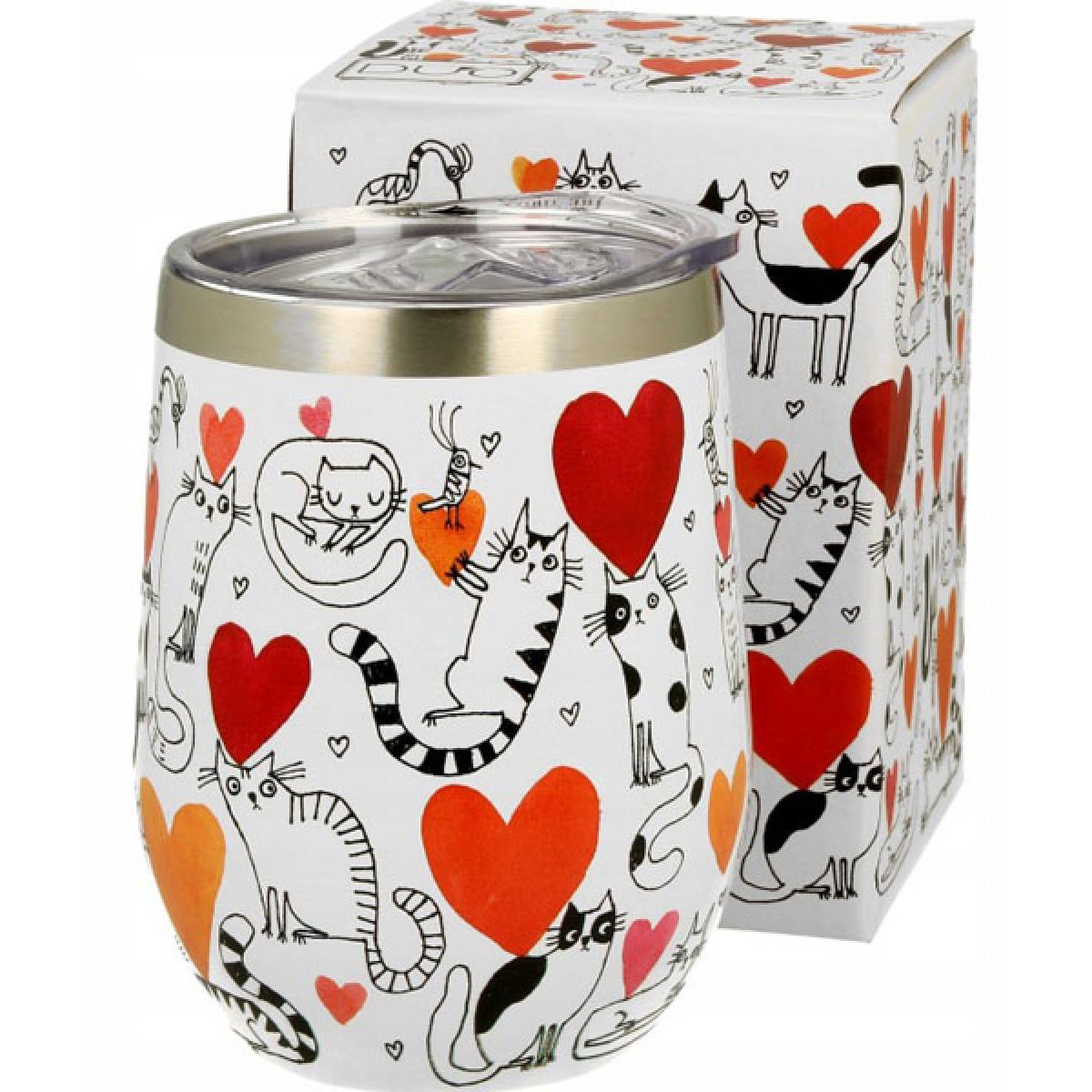 Putna šolja CAT'S WORLD - HEARTS 