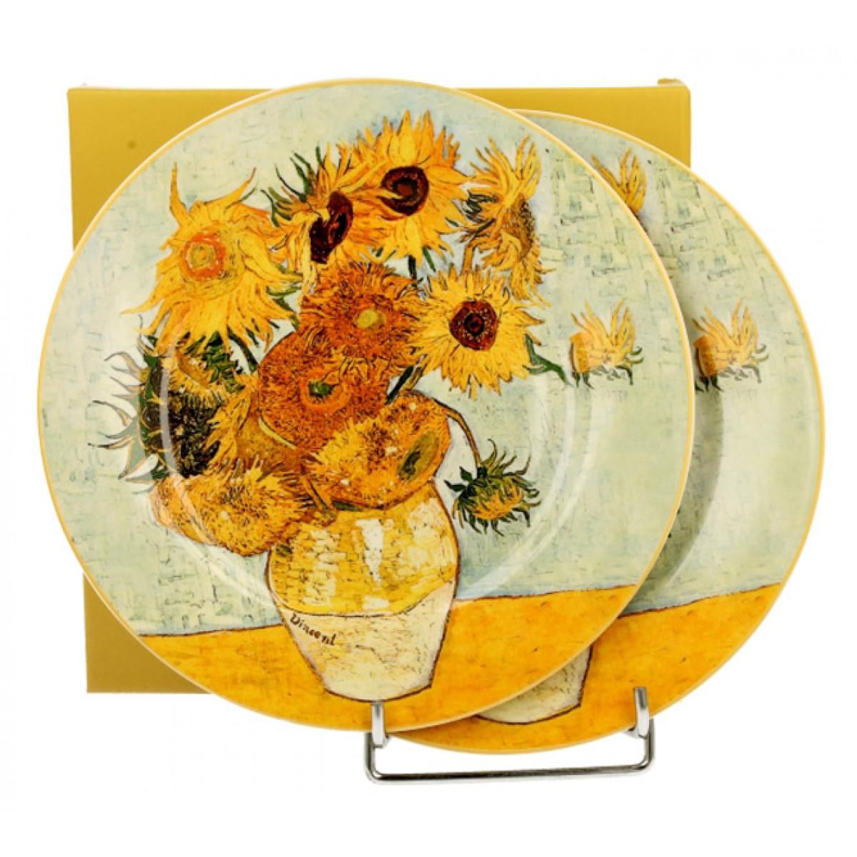 Dva dezertna tanjira  SUNFLOWERS -VAN GOGH 