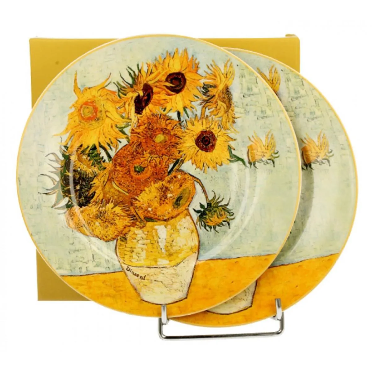 Dva dezertna tanjira  SUNFLOWERS -VAN GOGH 