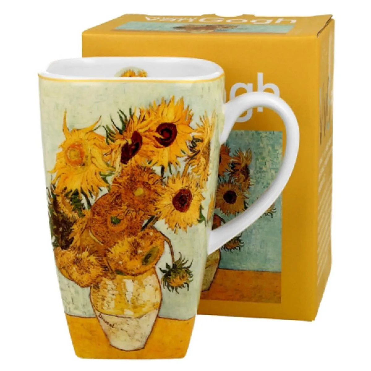 Četvrtasta šolja SUNFLOWERS -VAN GOGH 650ml 