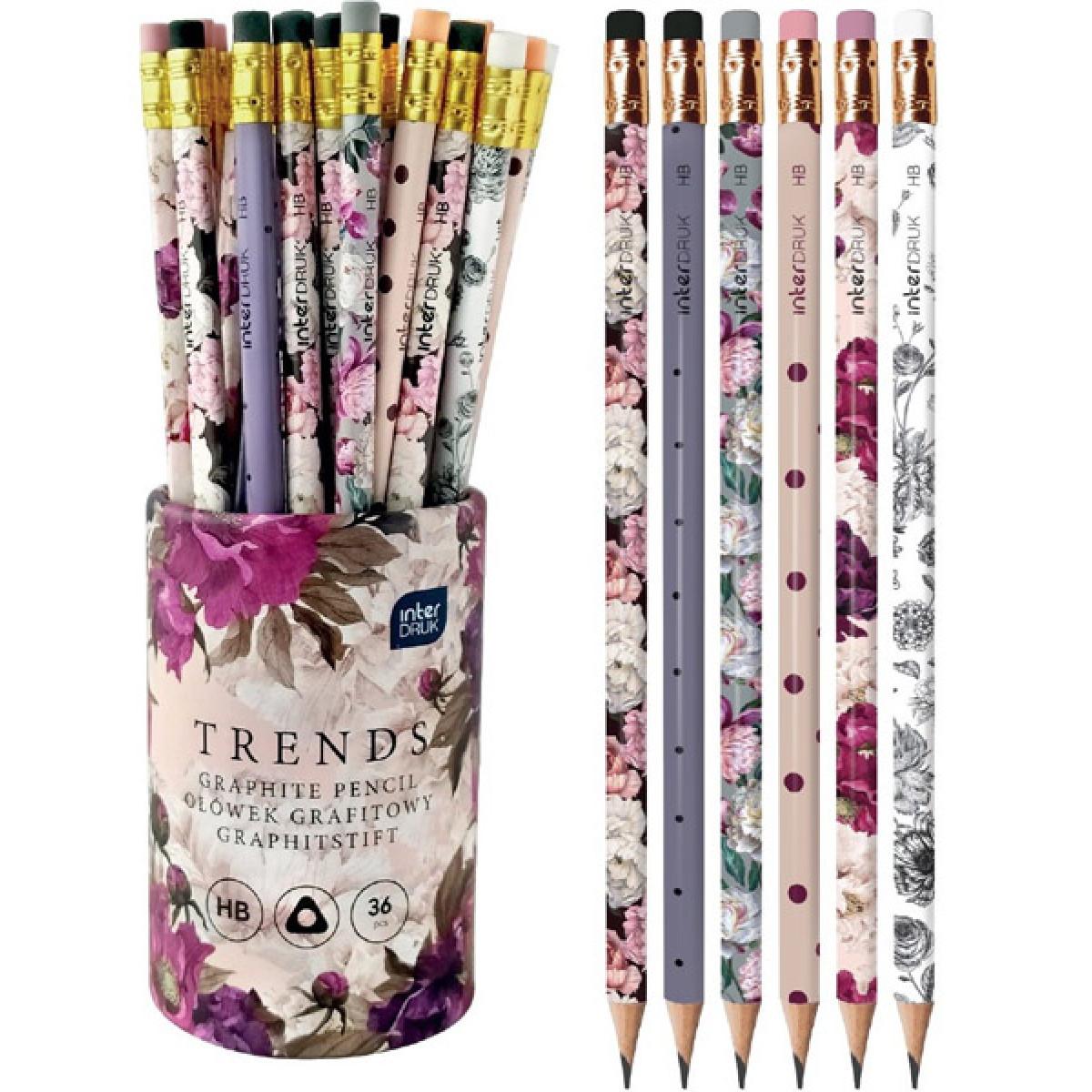 Grafitna HB olovka sa gumicom TRENDS 