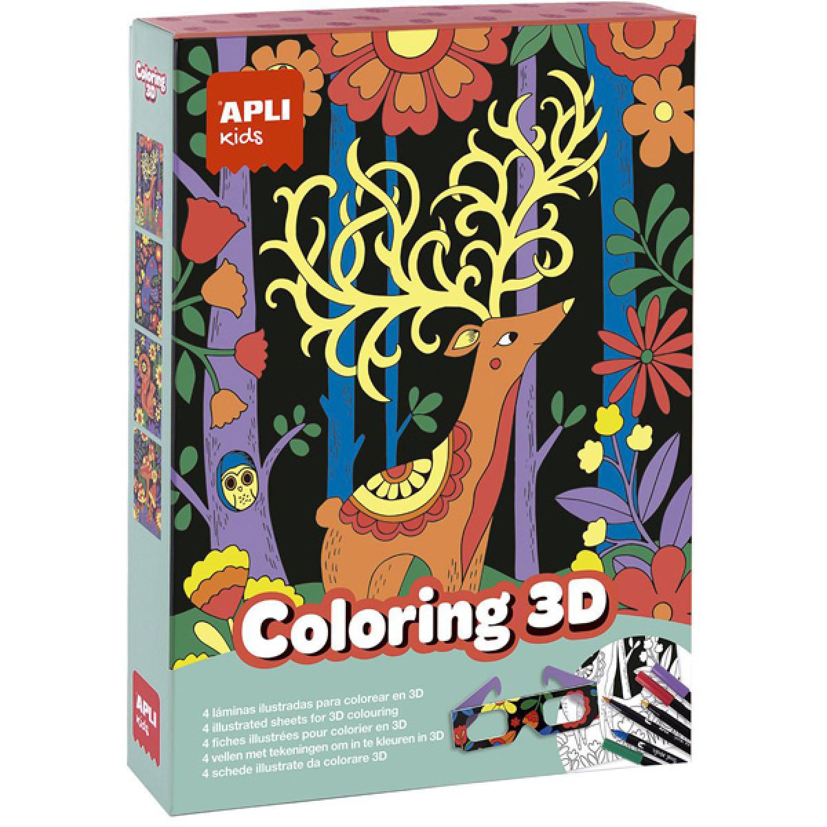 Kreativni set za bojenje sa 3D efektom - ŽIVOTINJE 